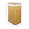 Home Basics Home Basics Rectangular Bamboo Hamper, Natural ZOR96238